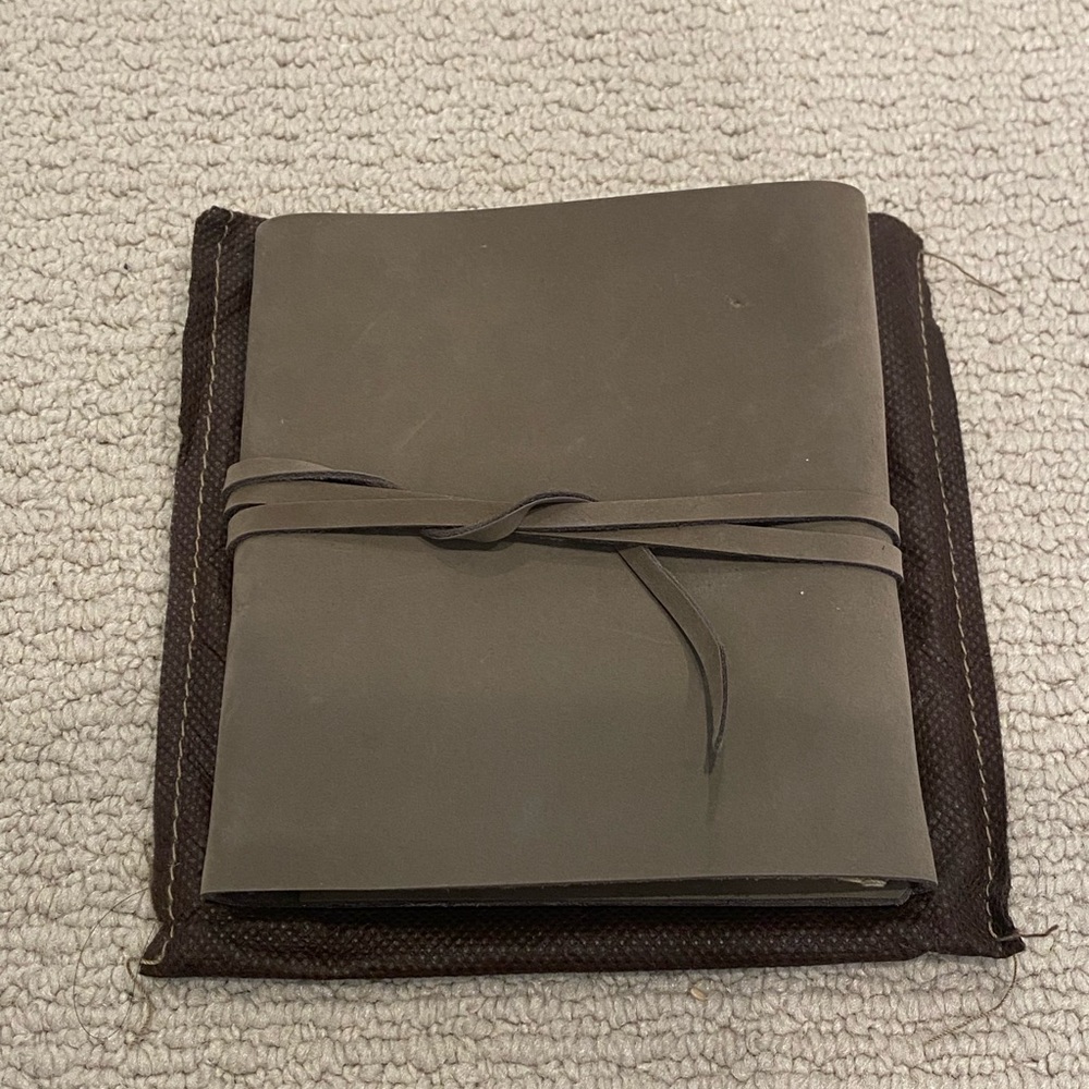 Refillable Dark Taupe Leather Journal